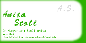 anita stoll business card